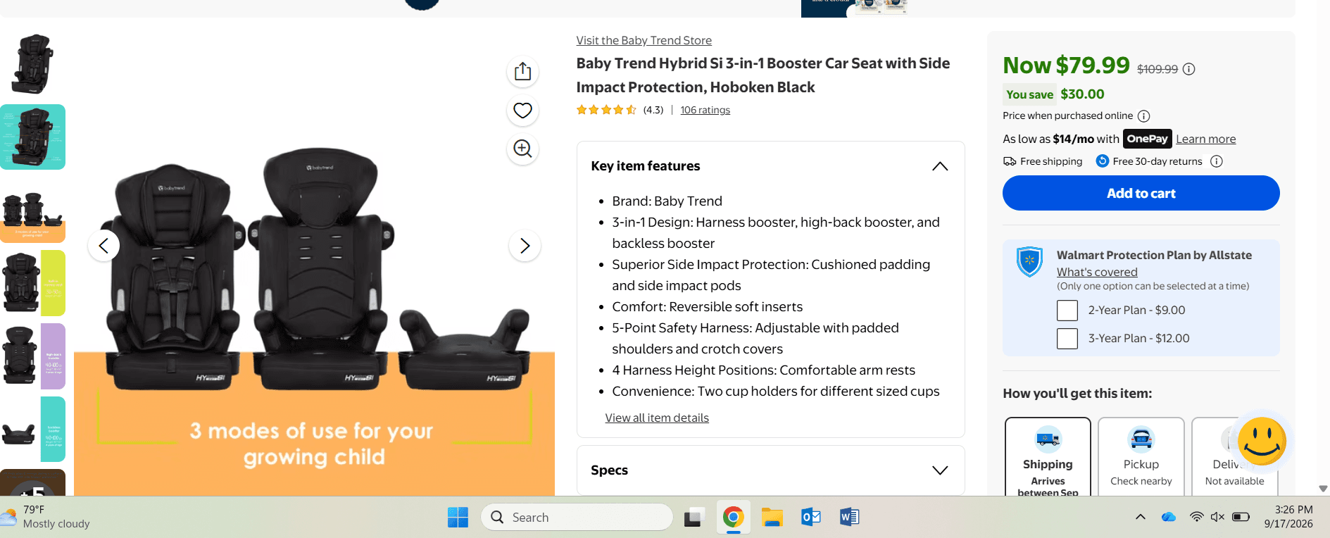 3 in 1 booster car seat